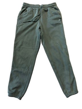 Fabletics Green Fleece Joggers Cozy Lounge Athleisure Sweatpants - Size M